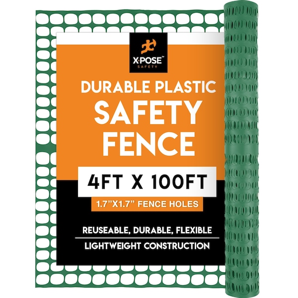 Xpose Safety Safety Privacy Fence - 4' x 100' - Green - SFG-4100-X