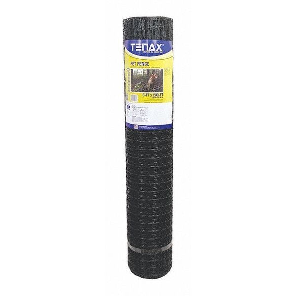 Tenax Pet Fence, Premium, 5ft. x 200 ft. Black - 2A140078