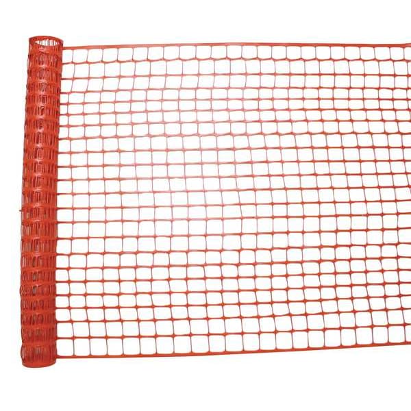 Zoro Select Safety Fence, 4 ft. H, 100 ft. L, Orange - 33L954