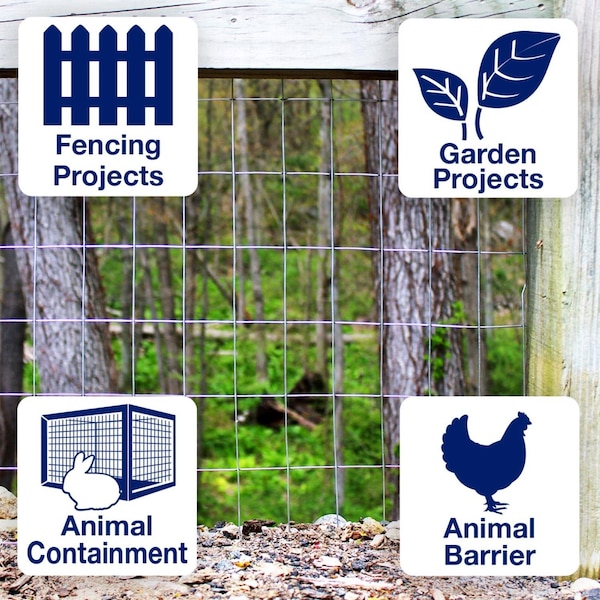 Garden Zone Garden Craft 48 in. H X 50 ft. L Steel Welded Wire Fence 2x3 in. - 034850