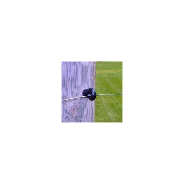 Zareba Screw-In Ring Insulator, 9 to 22 ga Fence Wire, Aluminum/Polywire/Steel, Black - IWSIRB-Z