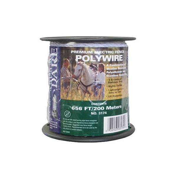 Dare Products 200mmx656'WHT Poly Wire - 3174