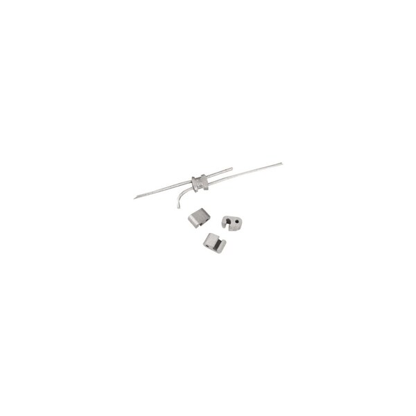 Dare 12-1/2 Ga. to 14 Ga. Metal Splicing Sleeve, Silver, 10PK - DPT 3-4/10