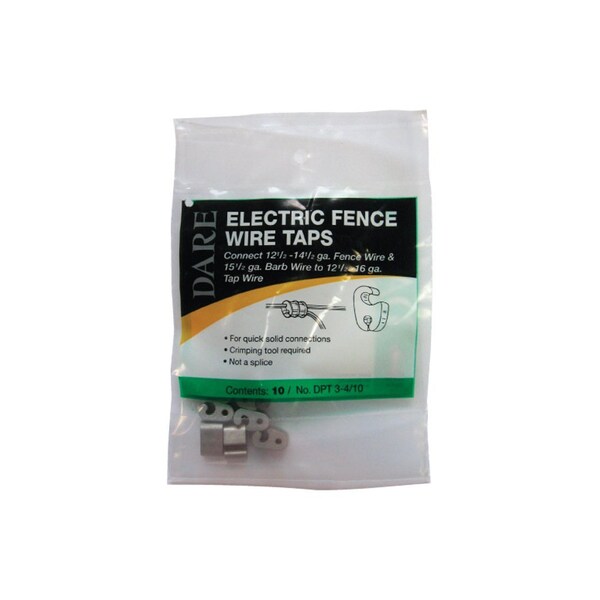 Dare 12-1/2 Ga. to 14 Ga. Metal Splicing Sleeve, Silver, 10PK - DPT 3-4/10