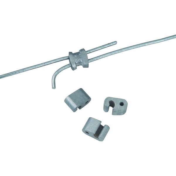 Dare 12-1/2 Ga. to 14 Ga. Metal Splicing Sleeve, Silver, 10PK - DPT 3-4/10