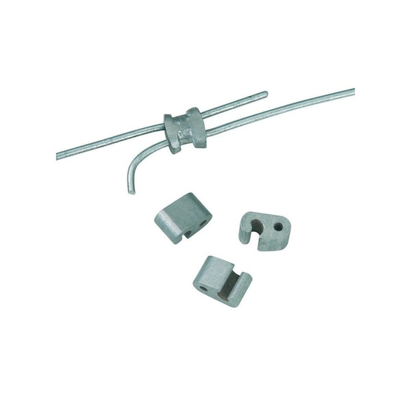 Dare 12-1/2 Ga. to 14 Ga. Metal Splicing Sleeve, Silver, 10PK - DPT 3-4/10