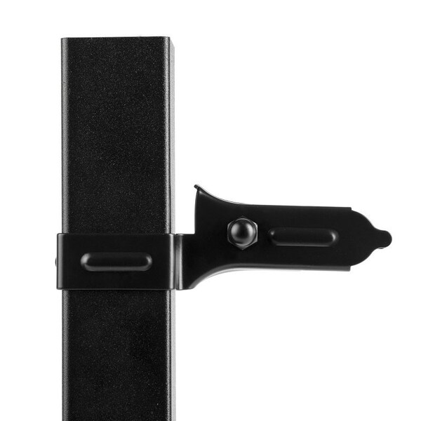 Nuvo Iron Universal Bracket, Steel, Textured Black, Galvanized, For: Fence Panels - BU04RTXB