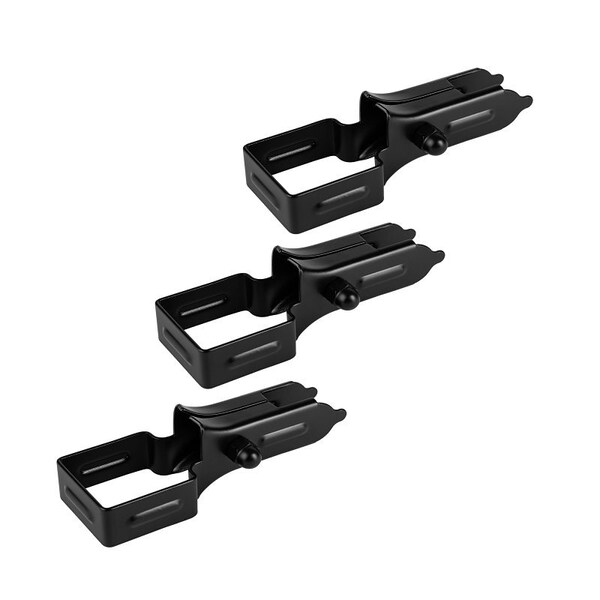 Nuvo Iron Universal Bracket, Steel, Textured Black, Galvanized, For: Fence Panels - BU04RTXB