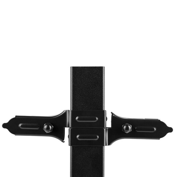 Nuvo Iron Universal Bracket, Steel, Textured Black, Galvanized, For: Fence Panels - BU04RTXB