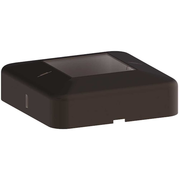 Peak Aquatine 4.16 in. x 4.16 in. x 1.35 in. Black Aluminum Pool Fence Post Cap Base Cover - 56981