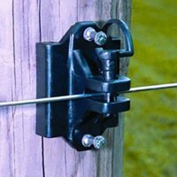 Zareba Screw-In Ring Insulator, 9 to 22 ga Fence Wire, Aluminum/Polywire/Steel, Black - IWTPLB-Z