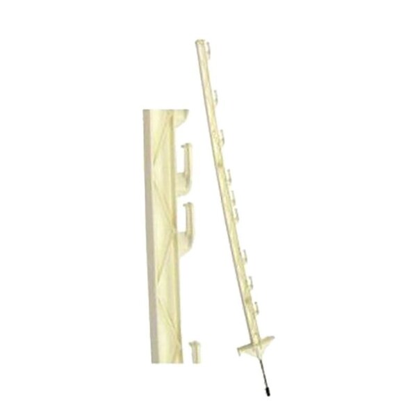 Gallagher Power Fence, Gallagher Tread-In Double Foot Post, 39 in OAH, Plastic, White - G72413