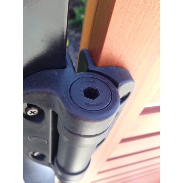 Safetech Hardware Heavy Duty Self-Closing Metal Gate Hinges, Black - SHH-135LS