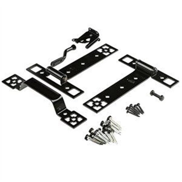 National Manufacturing & Spectrum Brands Hhi National Manufacturing & Spectrum Brands HHI 257820 V8432 Gate Suite Kit with Hinges; Black - 257820