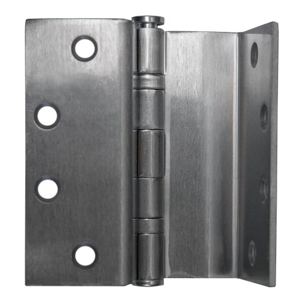 Richelieu (3-Pack) 4 1/2-inch (114 mm) Right Side Ball Bearing Wrap-Around Swing Clear Hinge, Brushed Nickel - 64823NBSCBR