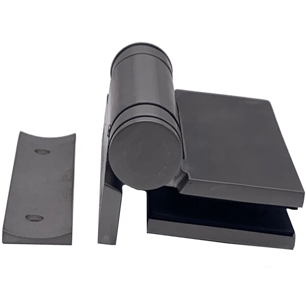 Richelieu 90Deg Wall-to-Glass/Post-to-Glass Mount Adjustable Spring-Loaded Pool Gate Hinge, Stainless Steel - PGHSQPG03170