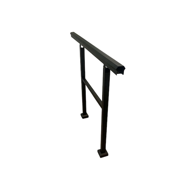 Nuvo Iron 3-Step Aluminum Stoop Railing Kit 48in. L x 34.75in. H Powder Coated Black - BLSK3S