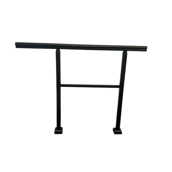 Nuvo Iron 3-Step Aluminum Stoop Railing Kit 48in. L x 34.75in. H Powder Coated Black - BLSK3S