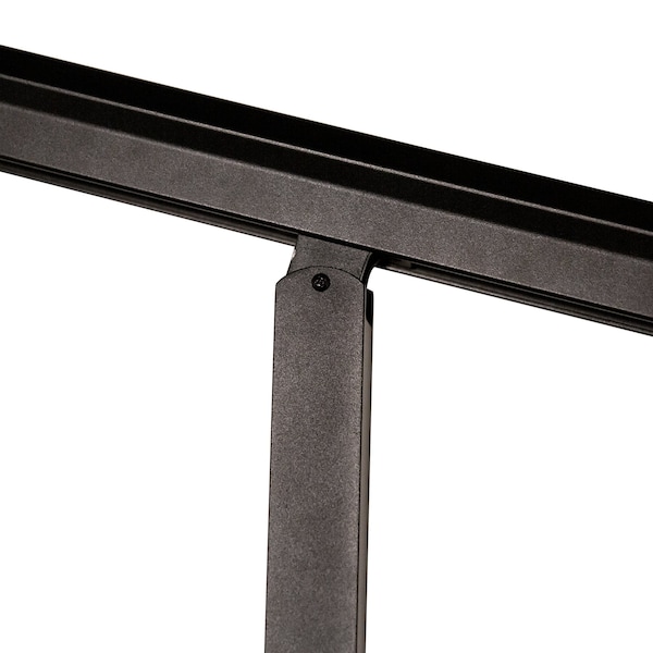 Nuvo Iron 3-Step Aluminum Stoop Railing Kit 48in. L x 34.75in. H Powder Coated Black - BLSK3S