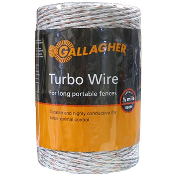 Gallagher G62054 0.07 in. x 656 ft. Turbo Wire - Ultra White - GA576537