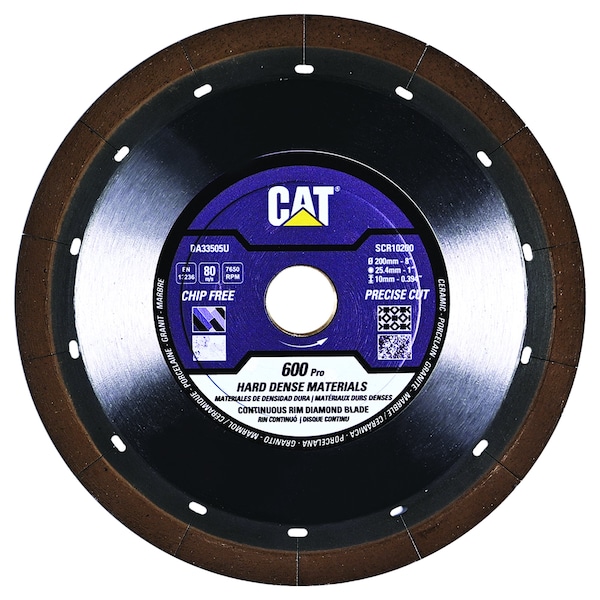 Caterpillar 600 Pro Tile-Hard Dense Materials 8-In Blade 200mm - DA33505U