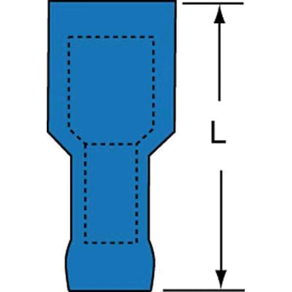 Desconexión hembra de 3M, azul, 16-14AWG, paquete de 1000 - MNGI14-250DFIK
