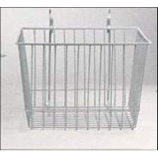 Rack Em Racks RackEm Racks 5084-W 12 in. H x 12 in. W x 8 in. D Wire Basket - White - 5084-W