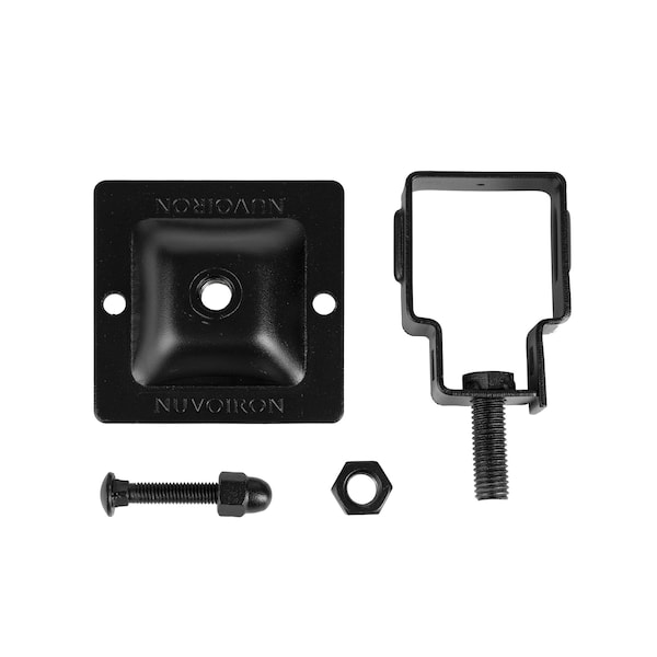 Nuvo Iron Legacy Collection Wall Brackets, Powder Coated Black, Used for mount a 2x2 to a wall, 2PK - WMBRTXB