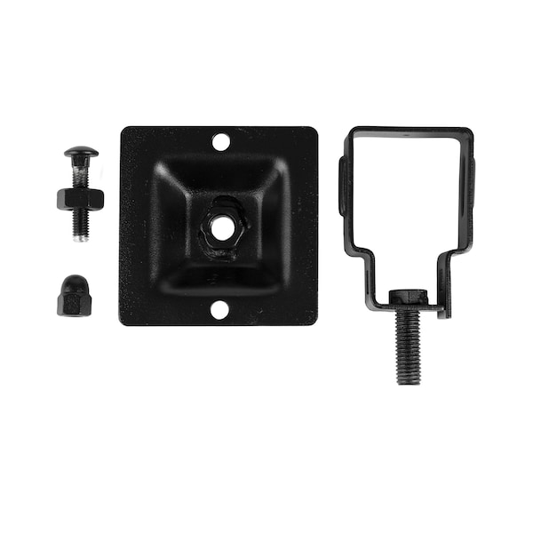 Nuvo Iron Legacy Collection Wall Brackets, Powder Coated Black, Used for mount a 2x2 to a wall, 2PK - WMBRTXB