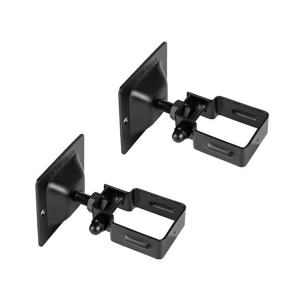Nuvo Iron Legacy Collection Wall Brackets, Powder Coated Black, Used for mount a 2x2 to a wall, 2PK - WMBRTXB