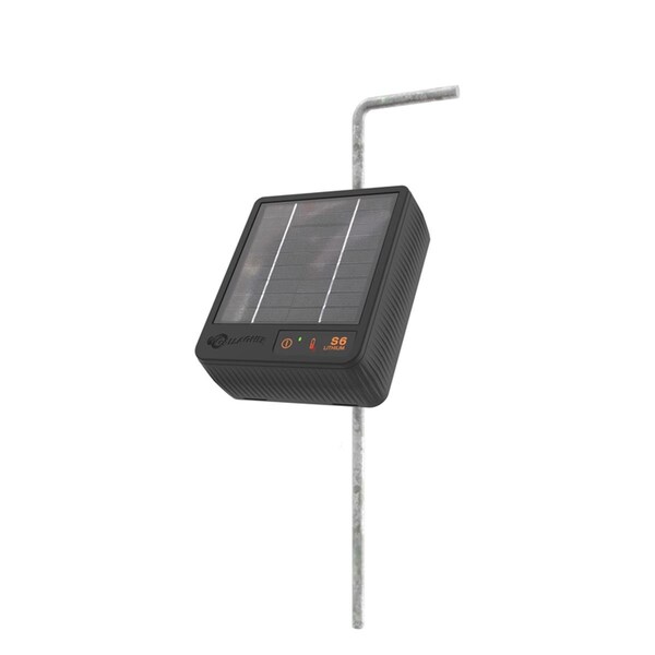Gallagher 0.74 ml S6 Solar-Powered Fence Energizer, Black - 7024572