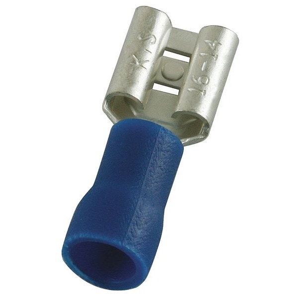 Desconexión hembra Power First, azul, 16-14AWG, paquete de 100 - 24C897