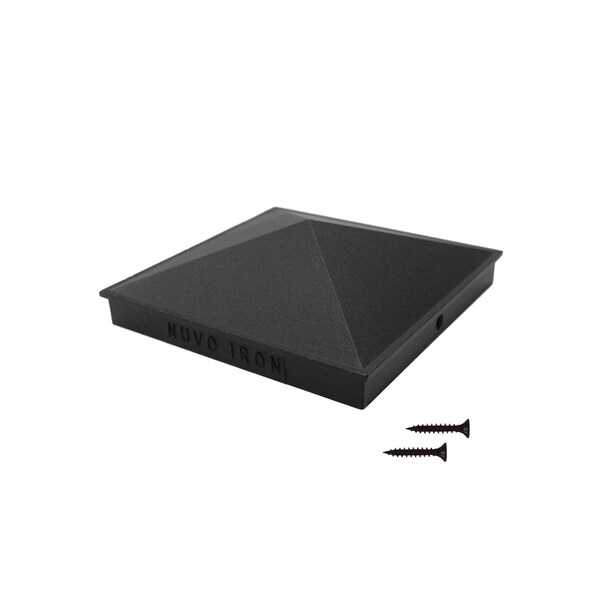 Nuvo Iron 5 1/2in x 5 1/2in Pyramid Post Cap. No Discounts, Aluminum, 24PK - PCP03-MP24