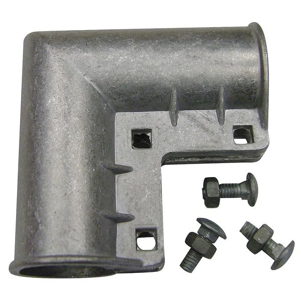 Zoro Select Gate Elbow, Aluminum, Fits 1-3/8 In. Dia. - 4LVH1
