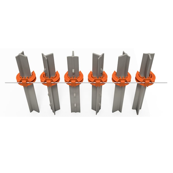 Dare Products LockJawz T-Post Fence Insulator Orange - T-360 ORANGE