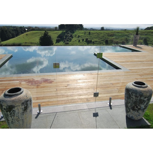 Richelieu 180 Degree Glass-to-Glass Magnetic Pool Gate Latch, Stainless Steel - PGLGG180170
