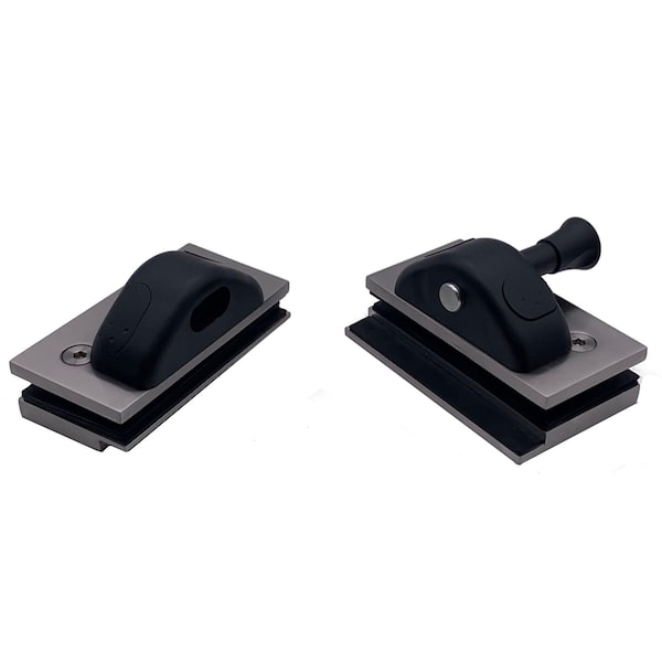 Richelieu 180 Degree Glass-to-Glass Magnetic Pool Gate Latch, Stainless Steel - PGLGG180170