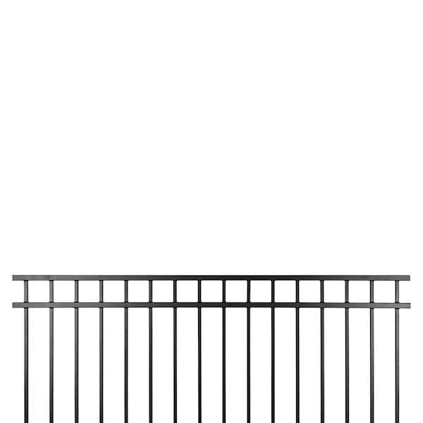 Nuvo Iron Legacy Collection 72in. Wide x 60in. High, Iron Fence Panel w/Coral Profile. Incld 6 Fence Brackets - CPRTB7260