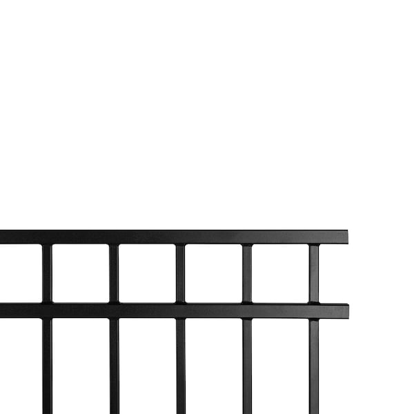 Nuvo Iron Legacy Collection 72in. Wide x 60in. High, Iron Fence Panel w/Coral Profile. Incld 6 Fence Brackets - CPRTB7260