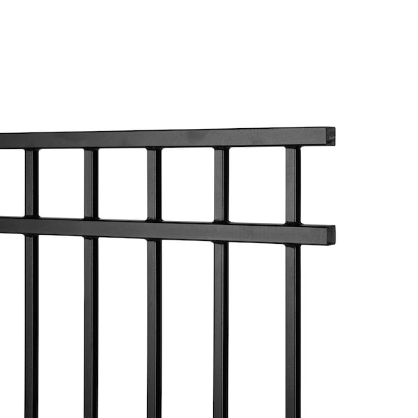 Nuvo Iron Legacy Collection 72in. Wide x 60in. High, Iron Fence Panel w/Coral Profile. Incld 6 Fence Brackets - CPRTB7260