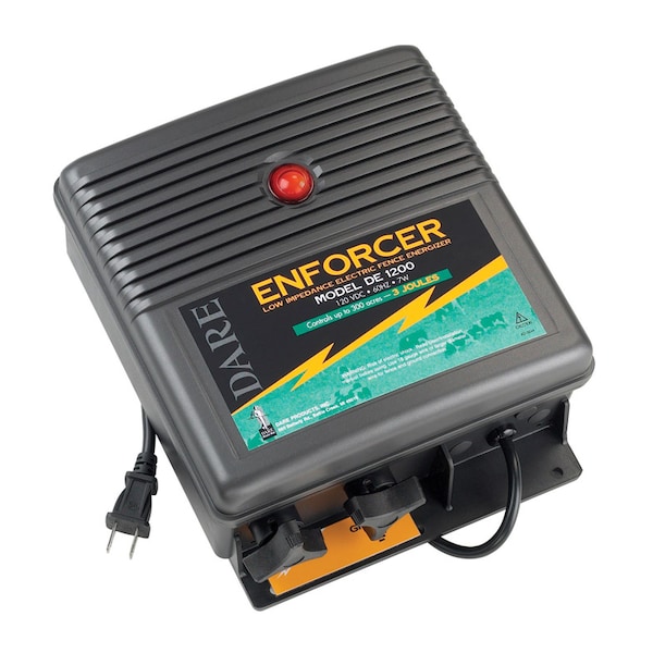Worens Dare Enforcer Series 110 V Electric-Powered Fence Energizer 300 acre Black - DE1200