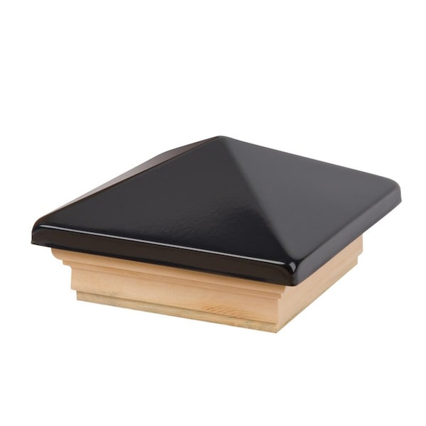 Waddell Waddell 4 in. H X 4 in. L Prefinished Black Pine Exterior Post Top - 228
