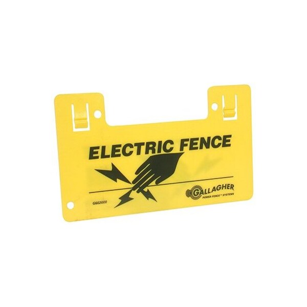 Gallagher North America 95x55 HiVis Warn Sign - G602404