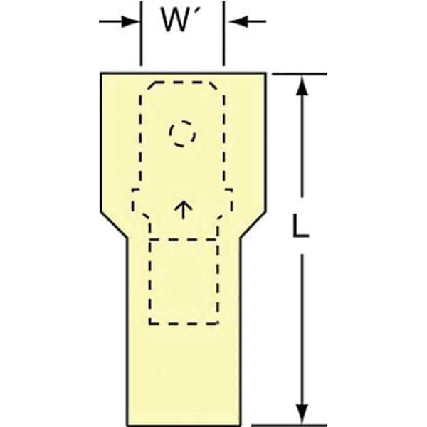 Desconexión macho de 3M, amarillo, calibre 12 a 10, paquete de 500 - MNU10-250DMIK