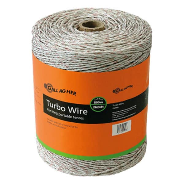Gallagher G62089 0.63 x 2624 ft. Ultra White Turbo Wire - GA576533