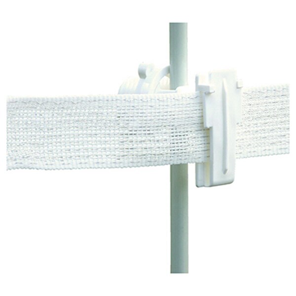 Tru-Test Group 816066 Rod Post Wide Tape Insulator, White, 25PK - 183789