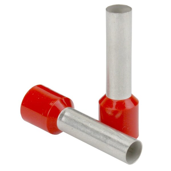 Grupo Pacer Cable de 16 AWG con Terminal - Longitud de 8mm - Paquete de 25 - TFRL16-8MM-25
