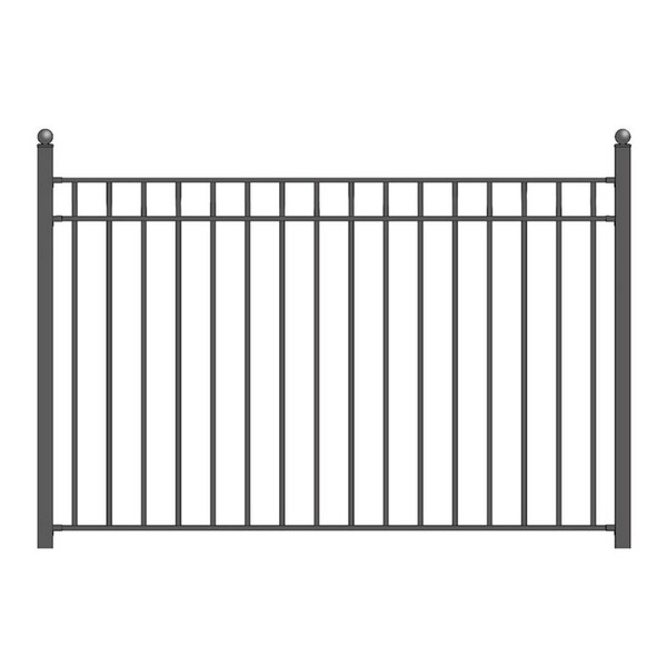 Tepee Supplies 8 x 5 ft. Madrid Style Iron Wrought Steel Fence - TE2190250