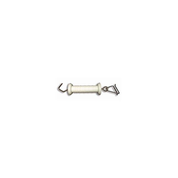 Powerfields 1.5-In. Poly Tape Gate Handle, Stainless Steel Tensioner, White - R-12-W