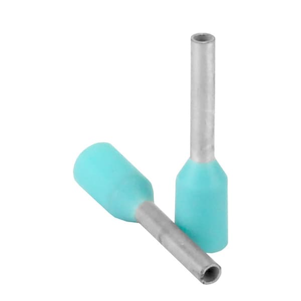 Grupo Pacer Turquesa Casquillo de Alambrón de 22-24 AWG - Longitud de 6mm - Paquete de 25 - TFRL24-6MM-25